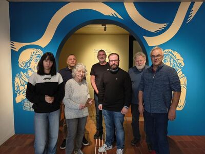 Foto von links Jana Maksimovic, Rabih Boulos, Klara Dorner, Jürgen Haas , OB Rothenbacher, Georg Mangold un